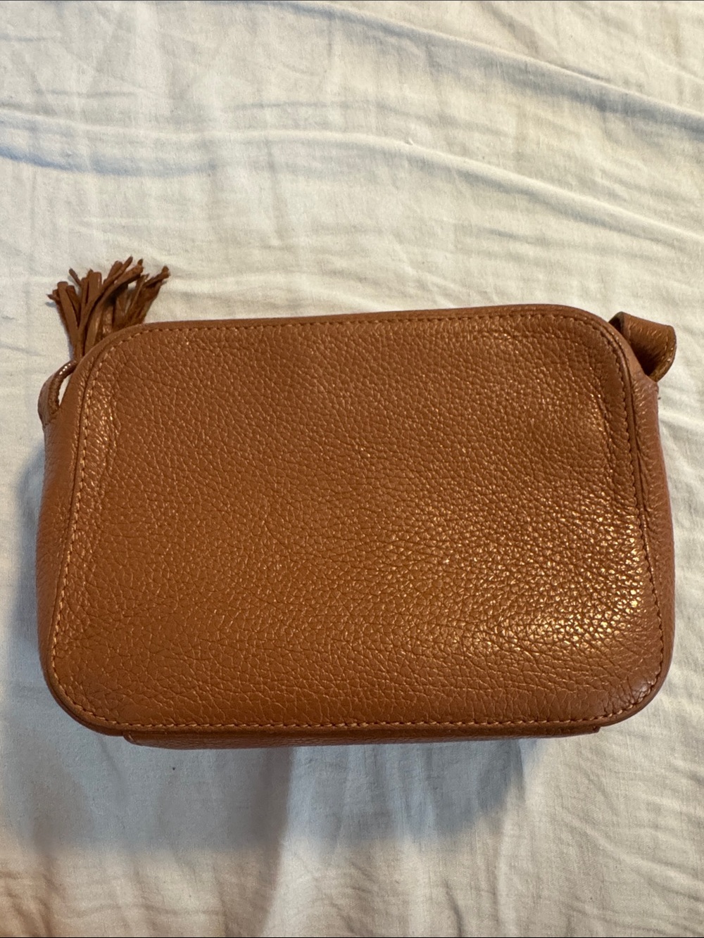 Cuyana Brown Leather Crossbody Bag - Picture 6 of 7